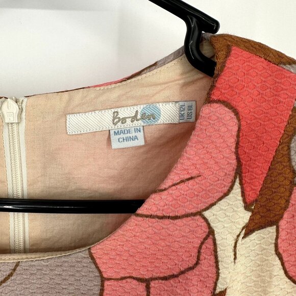 Boden bloom through gloom retro 70’s shift dress size 8 Floral Spring Feminine‎ - Picture 4 of 6